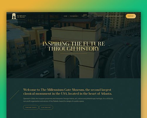 web design - The Millenium Gate Museum